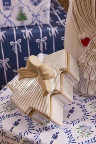 Christmas Tree Lined Box, 10x9cm