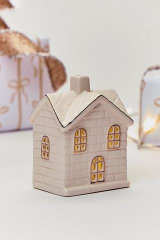 Christmas Led House Statue, 8.5x10.5cm