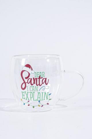 Christmas Double Wall Script Mug