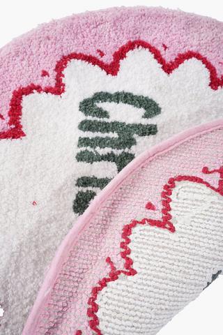 Christmas Cotton Round Bath Mat, 60cm
