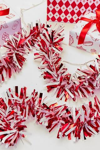 2 Tone Thick Christmas Tinsel, 2m