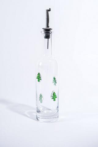 Christmas Embossed Glass Oil Pourer