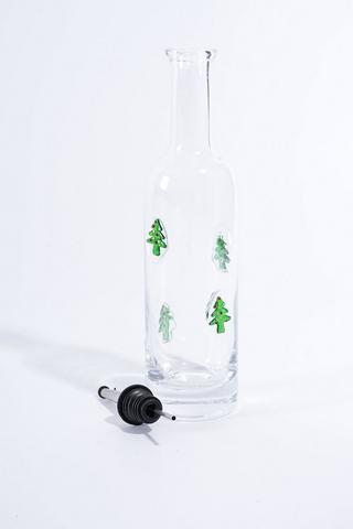 Christmas Embossed Glass Oil Pourer