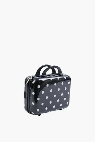 Hardcover Polka Dot Cosmetic Travel Case