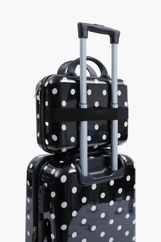 Hardcover Polka Dot Cosmetic Travel Case