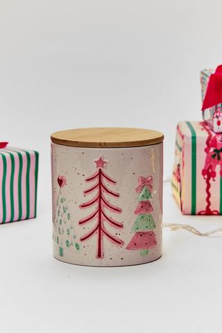 Large Christmas Storage Jar