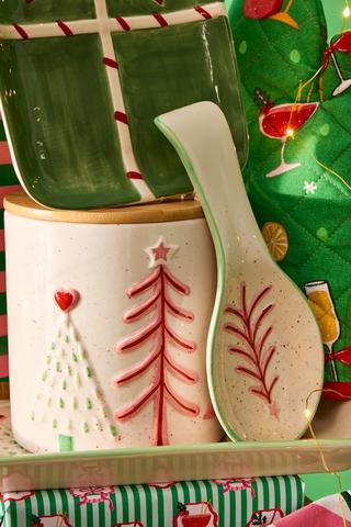 Large Christmas Storage Jar