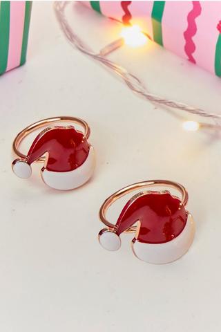 2 Pack Santa Hat Napkin Rings