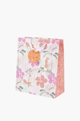 Floral Leopard Gift Bag Medium