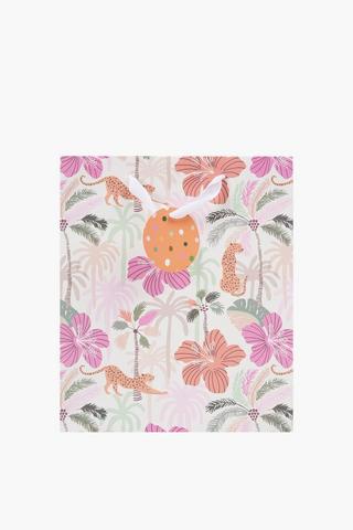 Floral Leopard Gift Bag Medium