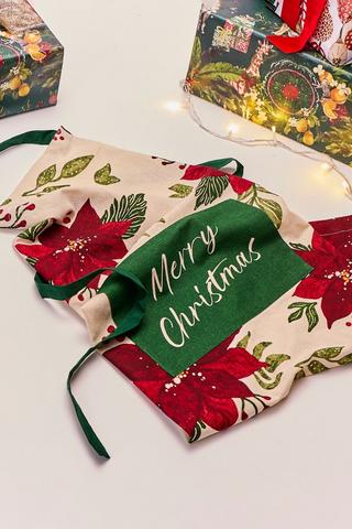 Christmas Poinsettia Apron