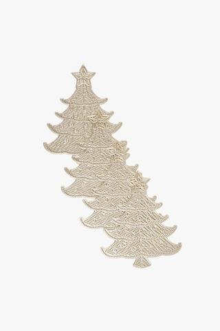Pack Of 4 Christmas Tree Coasters