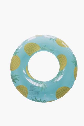 Inflatable Pineapple Pool Ring, 90cm