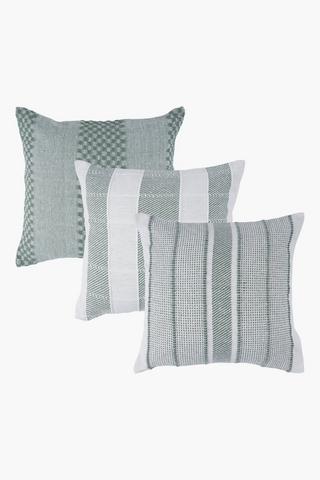 3 Pack Textured Scatter Covers Only, 45x45cm