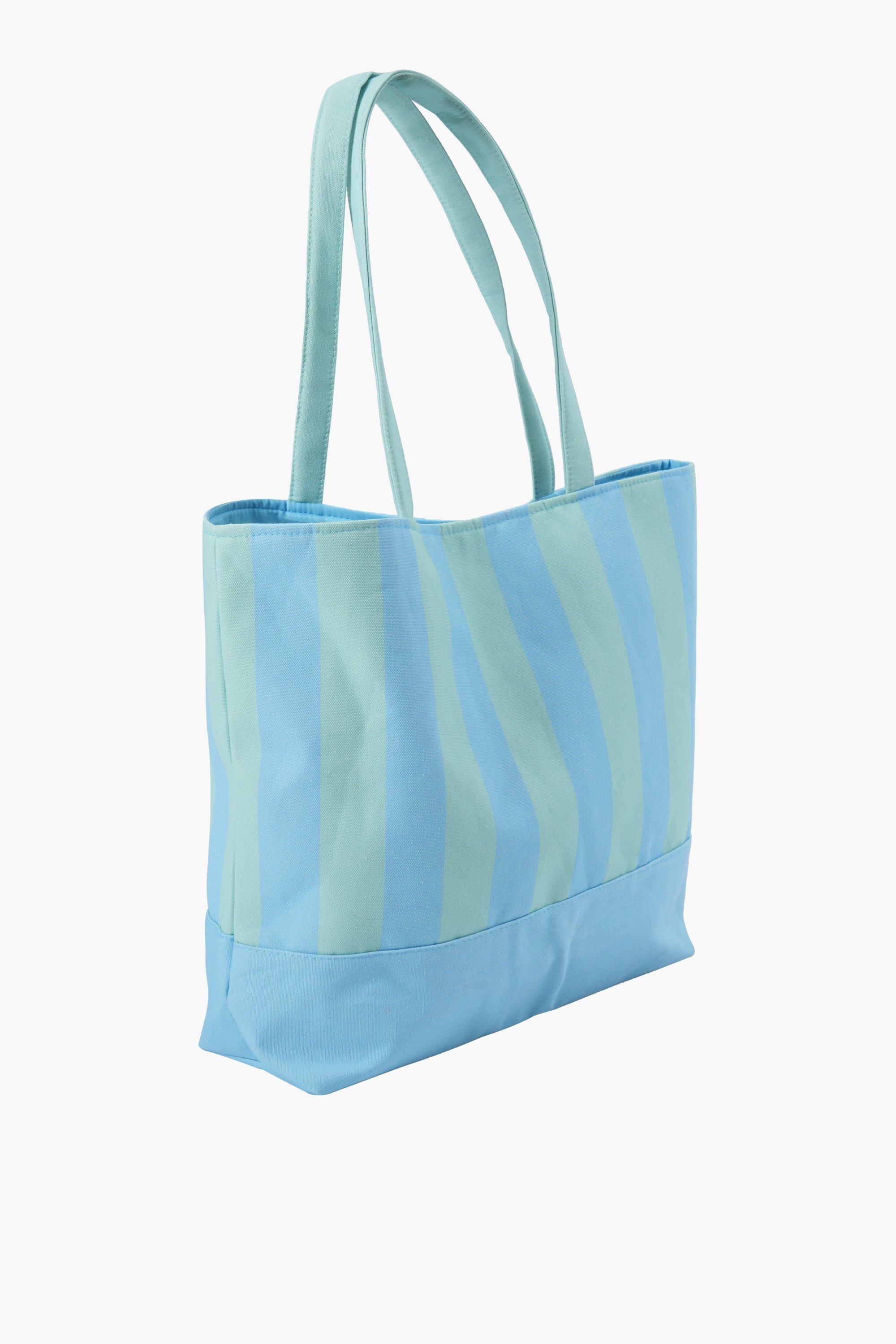 Canvas Stripe Beach Bag
