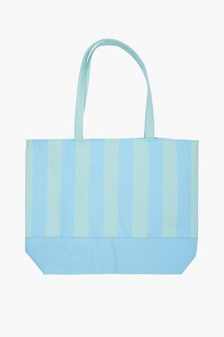 Canvas Stripe Beach Bag