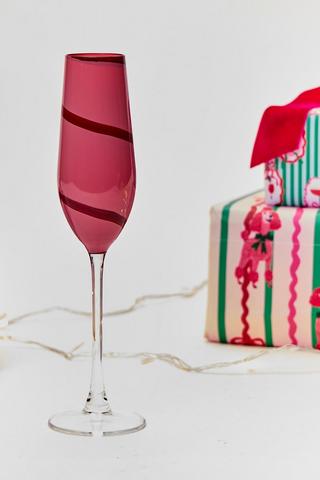 Christmas Swirl Champagne Glass