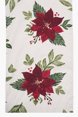 Christmas Poinsettia Table Runner