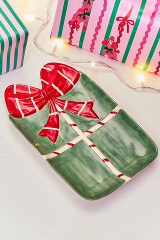 Bow Christmas Platter