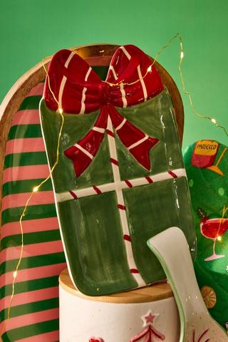 Bow Christmas Platter