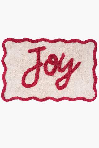Christmas Scalloped Joy Bath Mat, 50x80cm