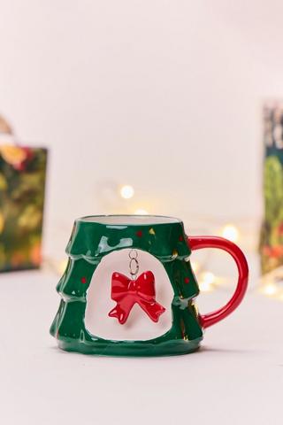 Christmas Mug Tree With Bow