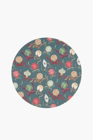 Round Christmas Bauble Placemat