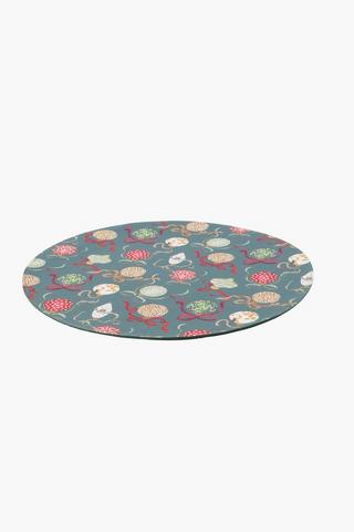 Round Christmas Bauble Placemat