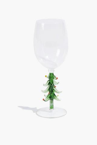 Christmas Tree Stem Wine Glass