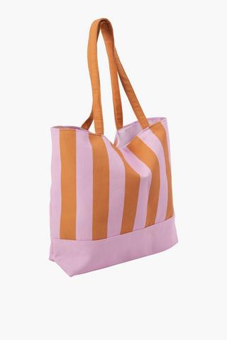 Canvas Stripe Beach Bag