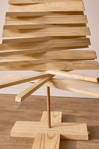 Slatted Wooden Christmas Tree, 1.5m