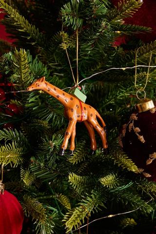 Christmas Hanging Giraffe Pressie, 9x7.5cm