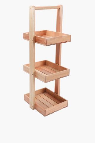 Saligna Wooden 3 Tier Storage Organiser