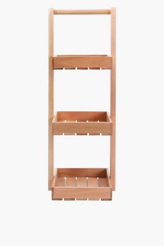 Saligna Wooden 3 Tier Storage Organiser