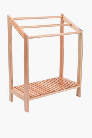 Saligna Wooden Towel And Shoe Rack