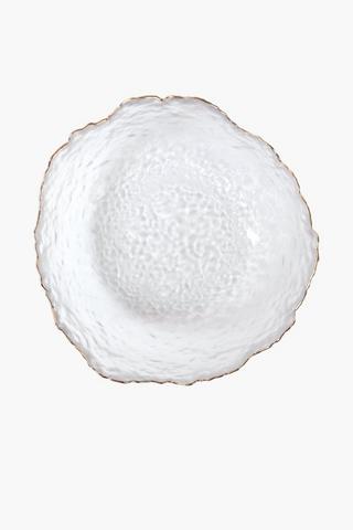 Large Textured Metallic Rim Bowl