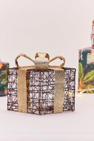 Christmas Led Present Statue, 15x15cm