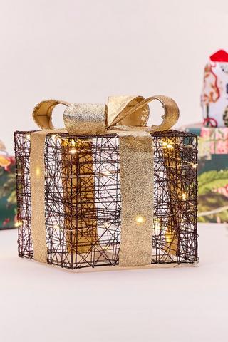 Christmas Led Present Statue, 20x20cm