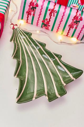Tree Shape Ceramic Platter