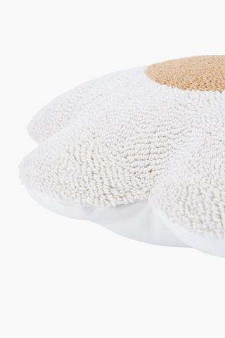 Textured Shaped Daisy Cushion, 45cm