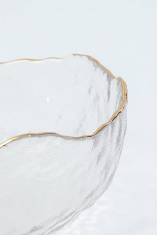 Small Textured Metallic Rim Bowl