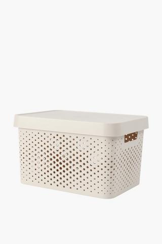 18l Plastic Dotted Basket