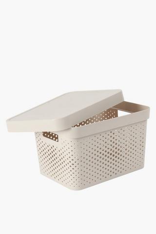 18l Plastic Dotted Basket
