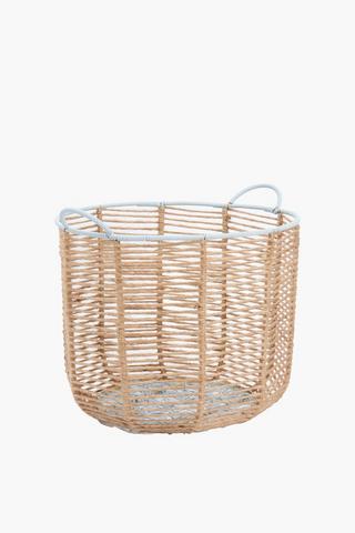 Mini Jute Laundry Basket, D47xh38cm