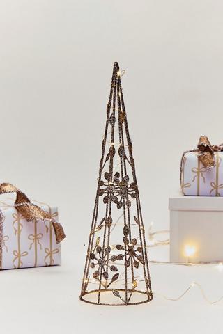 Led Elegance Cone Christmas Tree, 40cm