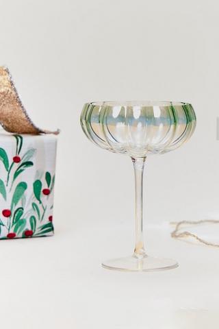 Christmas Petal Coupe Glass