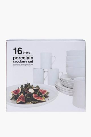16 Piece Porcelain Glaze Dinner Set