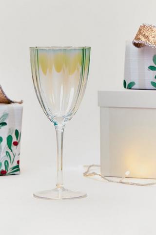 Christmas Petal Wine Glass