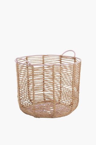 Mini Jute Laundry Basket, D47xh38cm