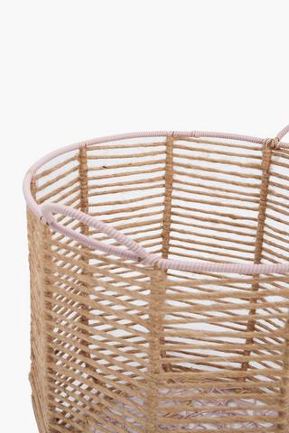 Mini Jute Laundry Basket, D47xh38cm